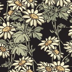 Seamless pattern with Camomile flowers N3