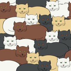 Seamless background with british cats N2