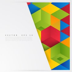 Vector Abstract geometric shape from cubes N5
