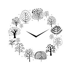 Seasons concept trees on watches sketch for your design