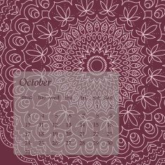 Mandala Calendar October 2016 N3