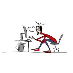 Programmer at work sketch for your design N12