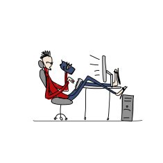 Programmer at work sketch for your design N17
