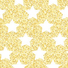 New Year seamless gometric pattern with golden glitter textured stars N2