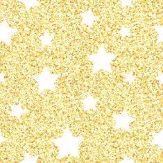 New Year seamless gometric pattern with golden glitter textured stars N3