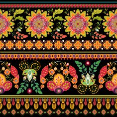 Striped seamless pattern Floral wallpaper N2