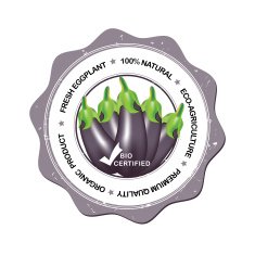 Eggplant sticker also for print