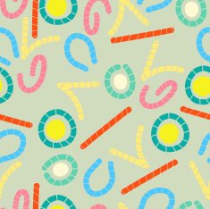 Seamless colorful background made of abstract elements N2