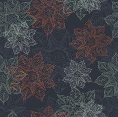 Seamless colorful background made of abstract flowers