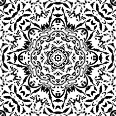 Abstract seamless outline pattern N36