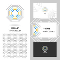 Business logo for the company Vector polygon element editing N4