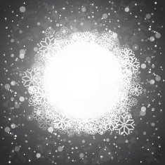 Neutral winter space with circle cloud