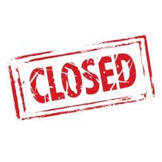 Red vector grunge stamp CLOSED