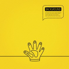 Construction gloves icon Textile protection