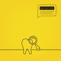Dental diagnostic icon Tooth hygiene sign