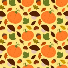 autumn collection season seamless pattern background illustration