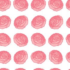 Seamless vector pattern retro roses N2