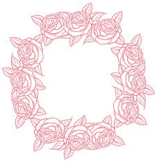 round frame - classic retro roses