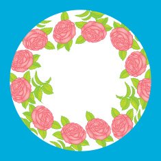 Flower vector frame