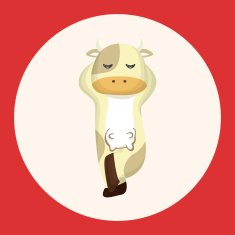 animal cow cartoon theme elements