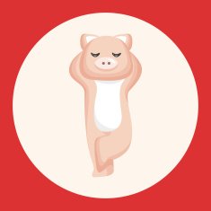 animal pig cartoon theme elements