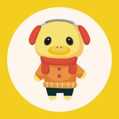 animal duck winter cartoon theme elements