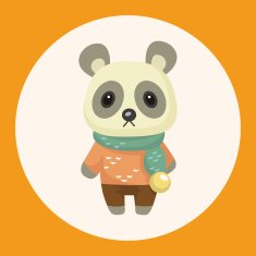 animal panda winter cartoon theme elements
