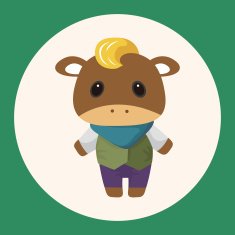 animal rattle winter cartoon theme elements