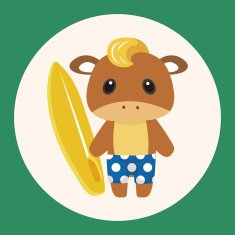 animal rattle summer cartoon theme elements
