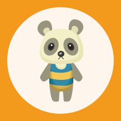 animal panda summer cartoon theme elements