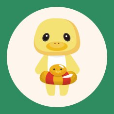 animal duck summer cartoon theme elements
