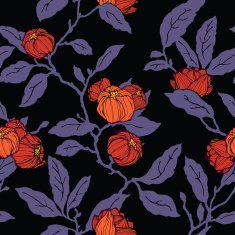 Seamless pattern with floral ornament - Illustration N9