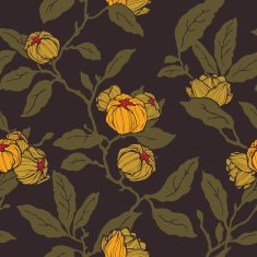 Seamless pattern with floral ornament - Illustration N10