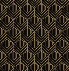 art deco hexagonal pattern