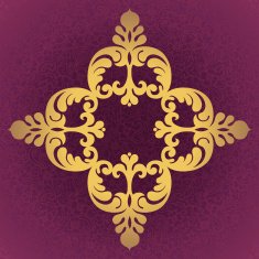 Vector baroque ornament in Victorian style N26