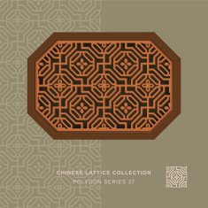 Chinese window tracery polygon frame 37 flower