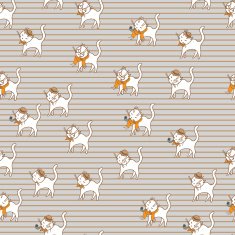 white cats seamless pattern pets vector illustration for kids design
