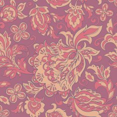 folkloric flowers seamless pattern