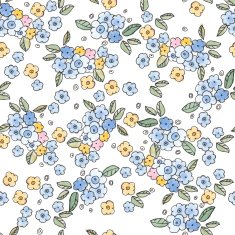 cute little watercolor flowers seamless pattern
