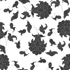 ethnic flowers seamless pattern floral vector background
