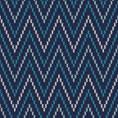 Chevron Fair Isle Pattern Seamless Knitting Ornament