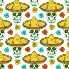 Sketch mexican skull