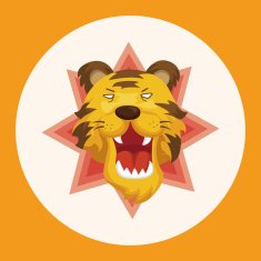 animal tiger cartoon theme elements N2