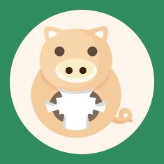 animal pig cartoon theme elements N2