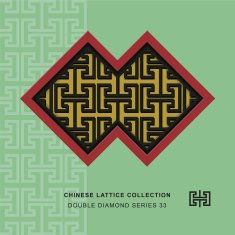 Chinese window tracery double diamond frame 33 spiral geometry