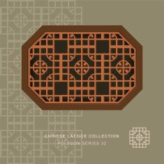 Chinese window tracery polygon frame 32 round corner