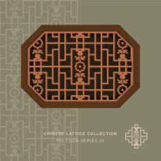 Chinese window tracery polygon frame 24 flower pattern