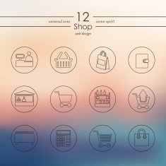Set of shop icons