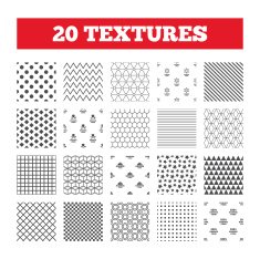 Kosher food product icons Natural meal symbol