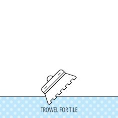 Trowel for tile icon Spatula repair tool sign N2